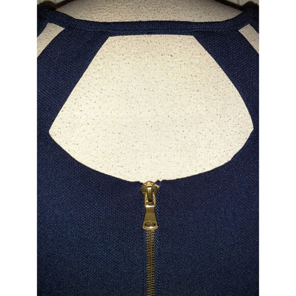 BETSEY JOHNSON Size 10 A-Line Dress Navy Blue Sleeveless Pockets - Picture 4 of 5
